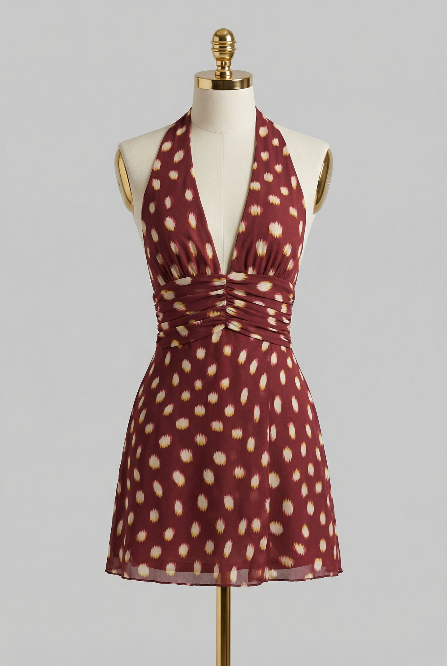 Robe Courte Halter à Pois — Amalfi